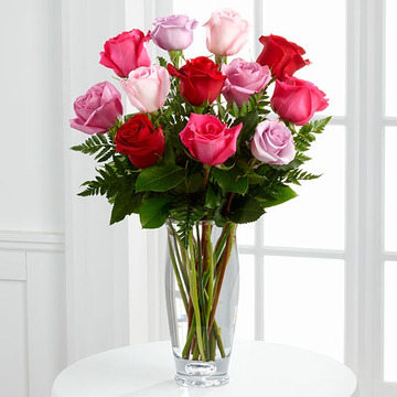Dozen-colored-roses