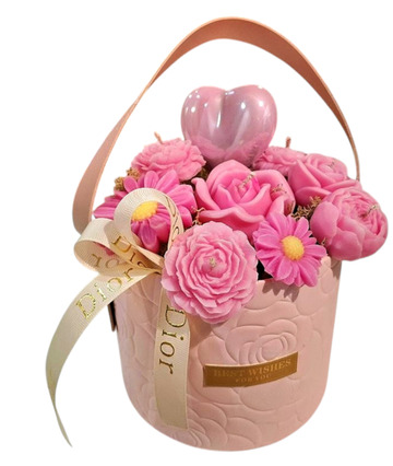 Pink candle bouquet