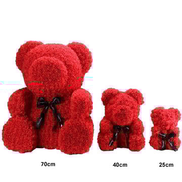 Red-rose-flower-bear