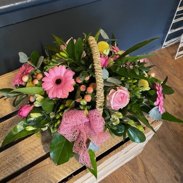 Bespoke basket in pinks