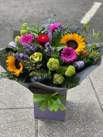 Modern vibrant hand tied