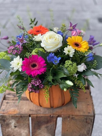 Bold basket arrangement