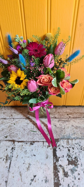 Mason jar posy