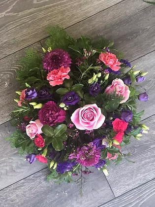 Pink and blue posy