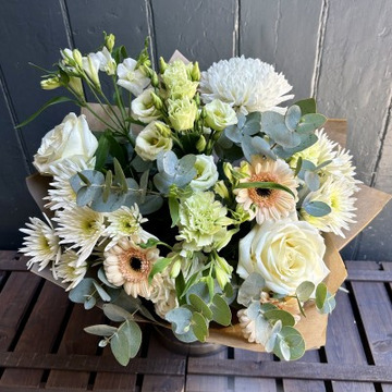 Soft ivory hand tied
