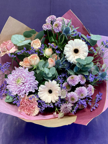 Lilac-blush hand tied