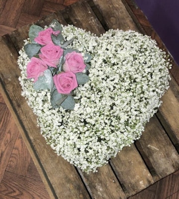 Gypsophila heart