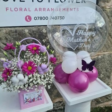 Handbag flowers bubble balloon