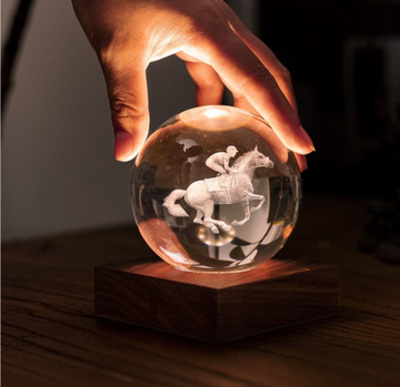Amber crystal ball light