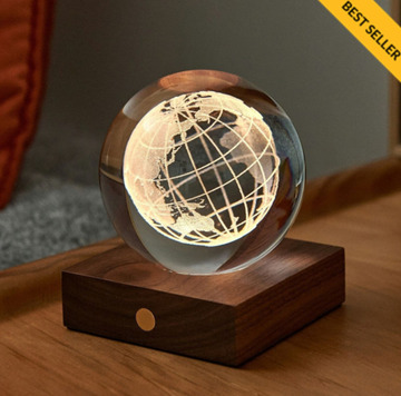 Amber crystal ball light