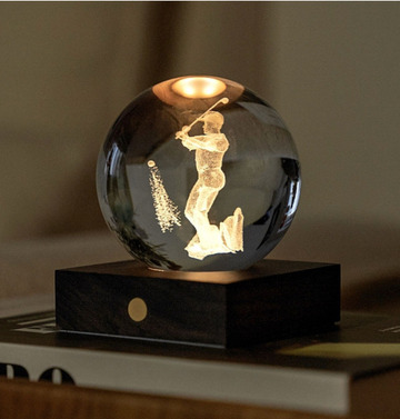 Amber crystal ball light