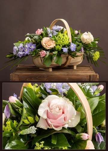 Seasonal trug basket
