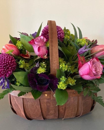 Plums and pinks basket