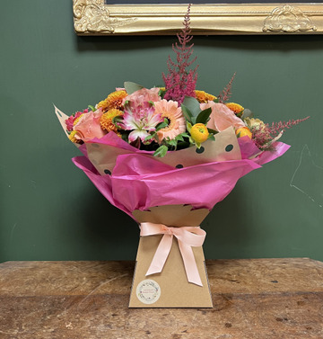 Peach melba bouquet