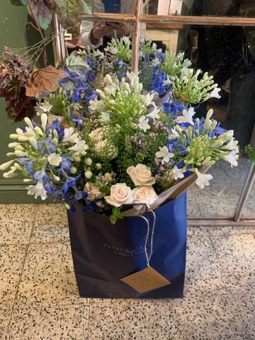 Blue and white bouquet
