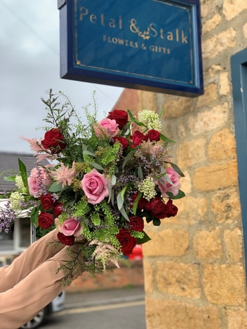 Pink and red bouquet