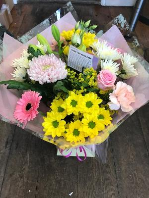 Colourful hand tied