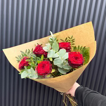 Red rose hand tied