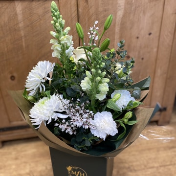All white bouquet