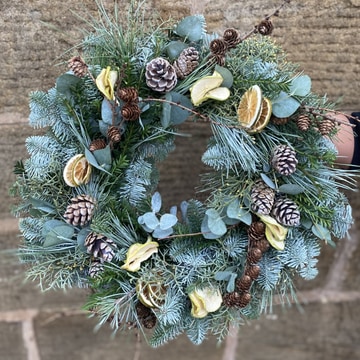 Frosted christmas wreath