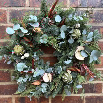 Natural christmas wreath