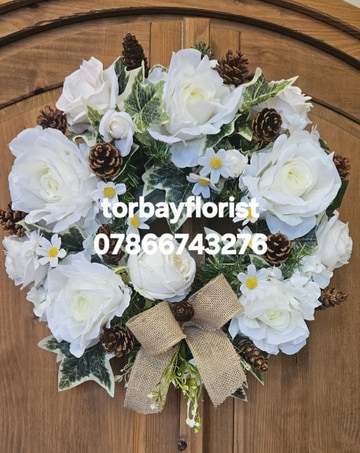 Silk door wreath