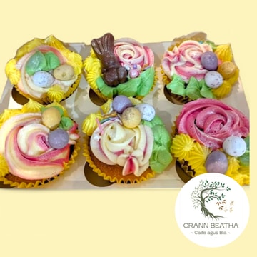 6 easter cupcakes
