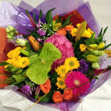 Vibrant hand tied
