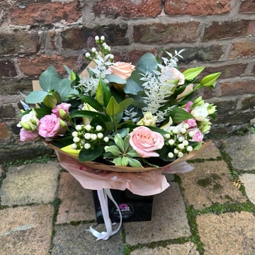 Pink sherbet hand tied