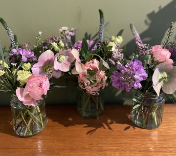 Trio of jam jars