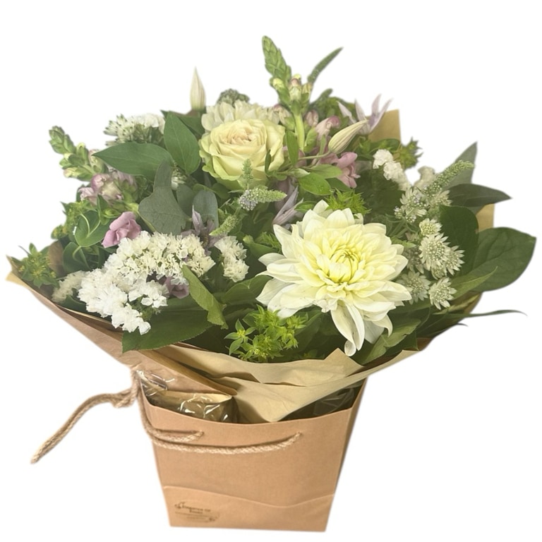 White bliss twist florist choice