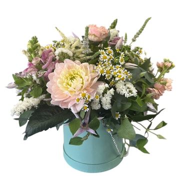 Penelope pink mix hat box arrangement
