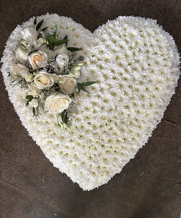 White solid heart