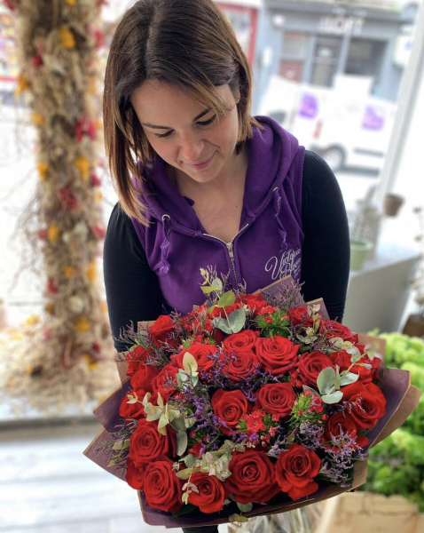 Luxury red rose bouquet