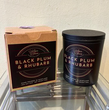 Plum rhubarb candle