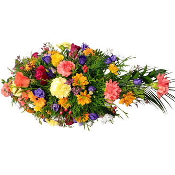 Vibrant casket spray