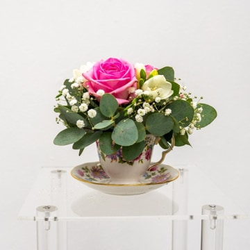 Tea cup arrangement