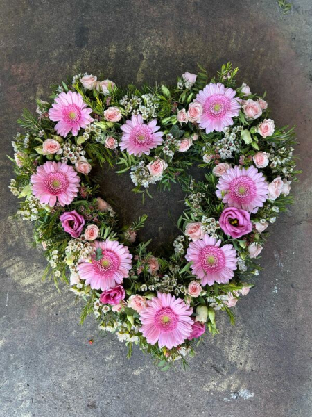 Pink embrace heart
