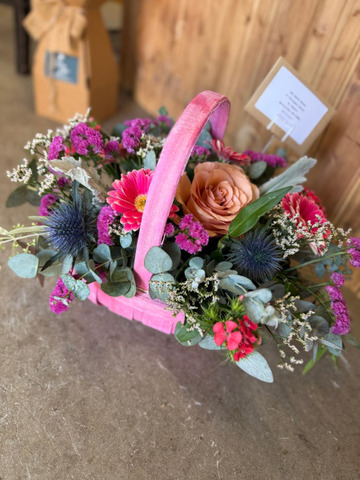 Rosey pink basket