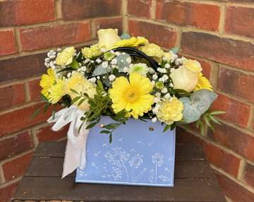 Blue handbag arrangement