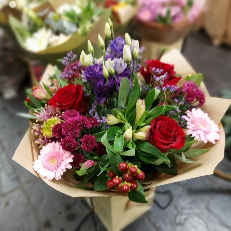 Rich romance hand-tied bouquet