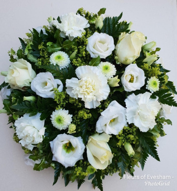 White funeral-posy