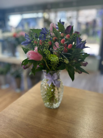 Spring vase arrangement