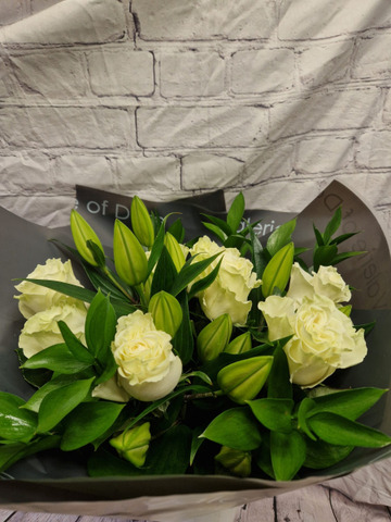 White rose and lily