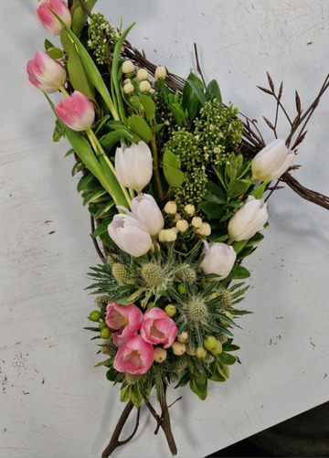 Pink tulip spray
