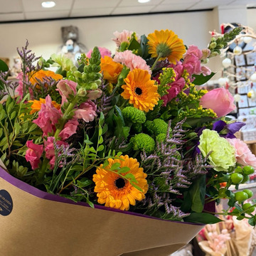 Florist choice seasonal flat gift bouquet