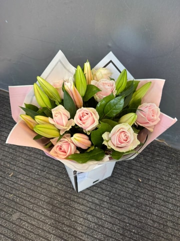 Pink lily rose