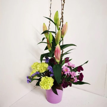 Tall slim counter display