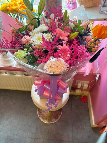 Pink confetti bouquet