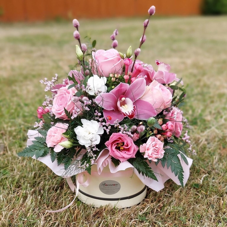 Pretty pink hat box